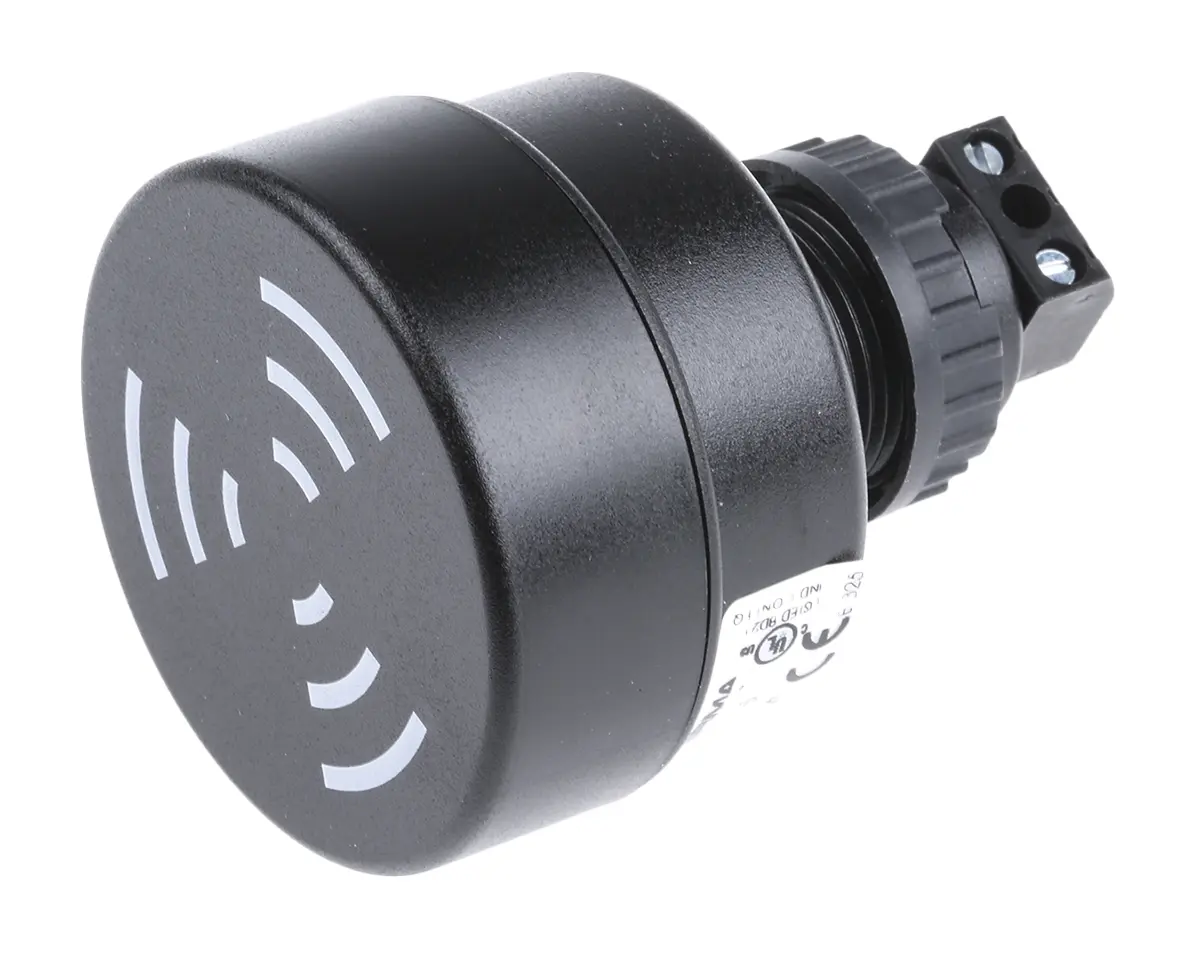 Produktfoto 1 von Werma Akustischer Warnmelder IP65 24 V ac/dc -Ton 80dB Schwarz, Ø 52 mm