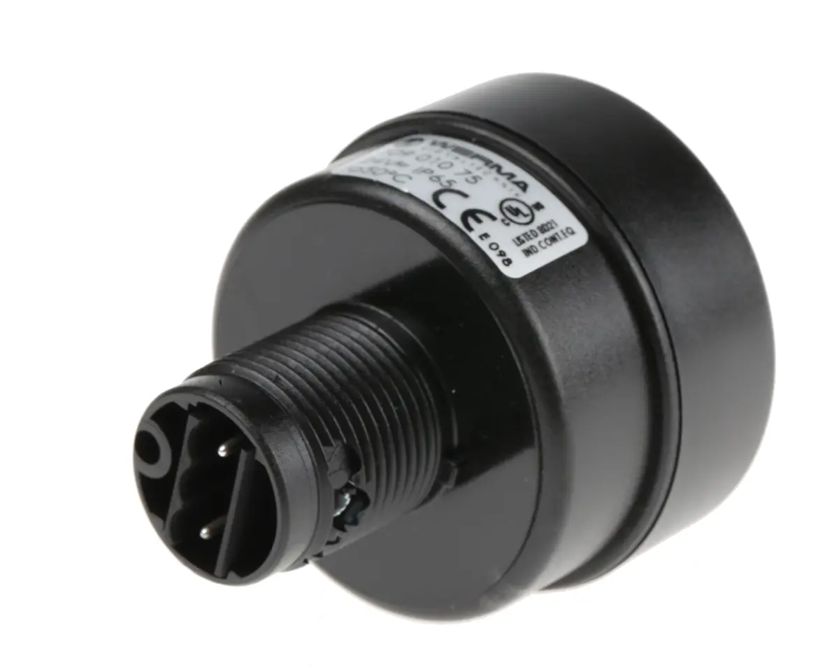 Produktfoto 1 von Werma Akustischer Warnmelder IP65 24 V ac/dc -Ton 80dB Schwarz, Ø 52 mm