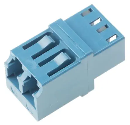 Produktfoto 1 von Amphenol Socapex LWL-Adapter, LC - LC, Singlemode, Duplex, 0.2dB IL, 1.55 mm, Kabel ø 1.6 mm, Blau