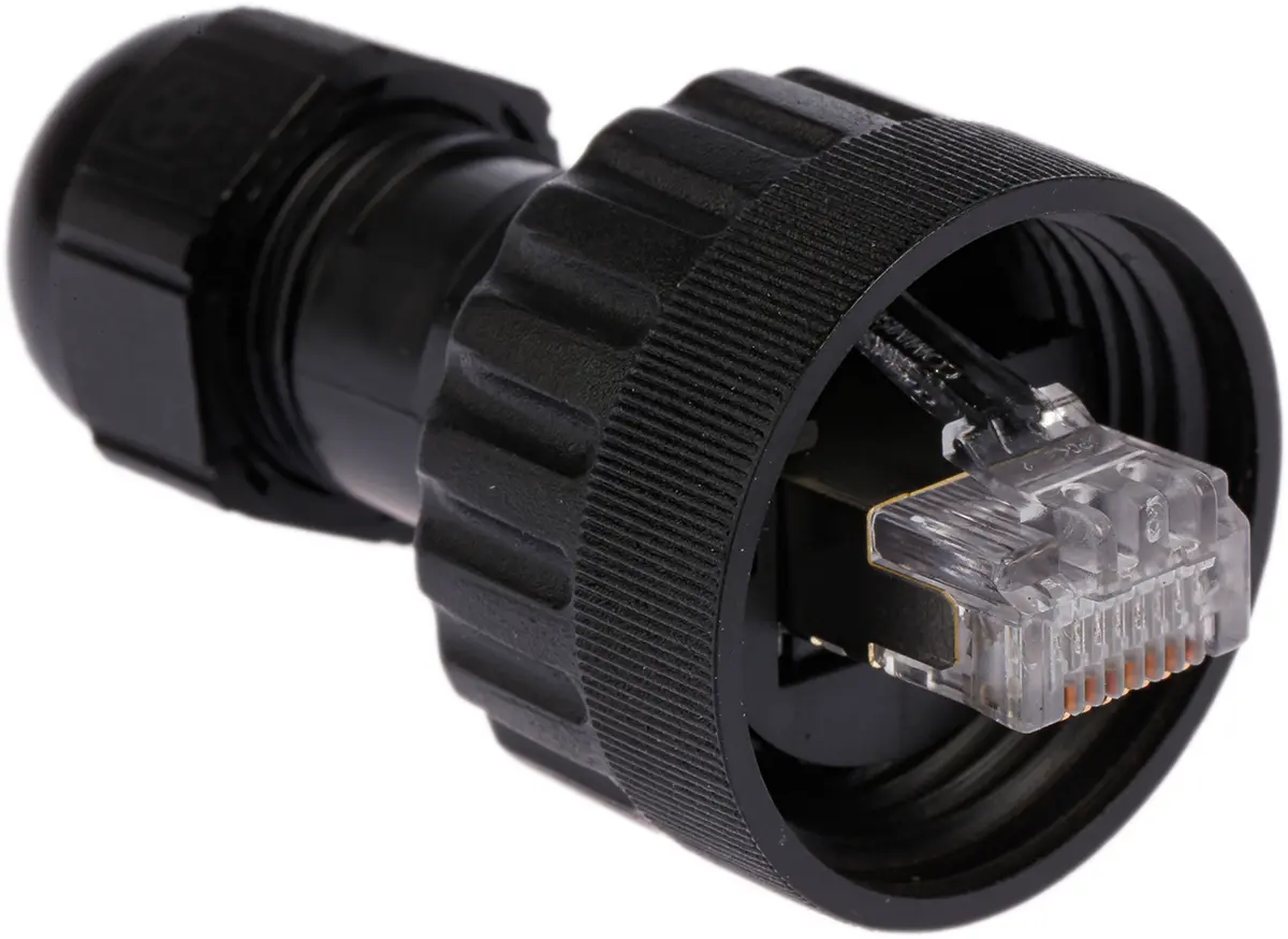 Produktfoto 1 von Brad from Molex 130057 Stecker Cat5e RJ45-Steckverbinder, 1-Port 8-polig Abgeschirmt Kabel Gerade