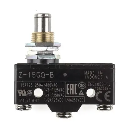Produktfoto 1 von Omron Z Endschalter, Stößel 1-poliger Umschalter, IP00 250V ac 15A