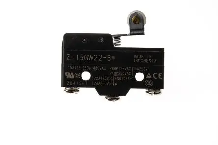 Produktfoto 1 von Omron Z Endschalter, Rollenhebel 1-poliger Umschalter, IP00, Phenol Harz, Metall, PVC 250V ac 15A