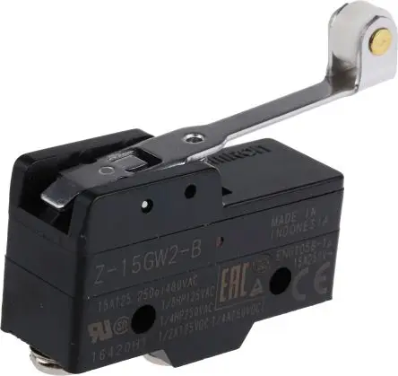 Produktfoto 1 von Omron Z Endschalter, Rollenhebel 1-poliger Umschalter, IP00 250V ac 15A