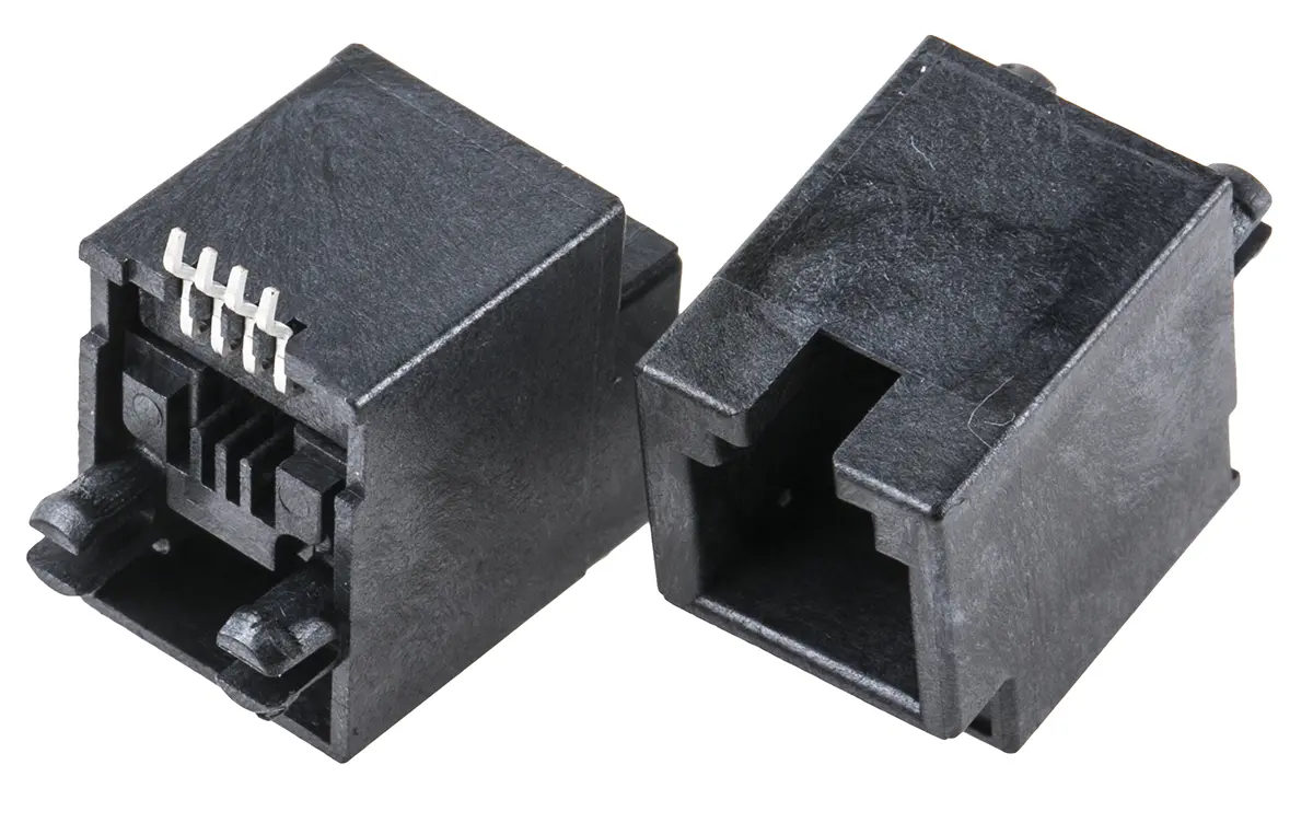 Produktfoto 1 von Molex 95503 Buchse Cat3 RJ22-Steckverbinder, 1-Port 4-polig Ungeschirmt Oberfläche Gerade