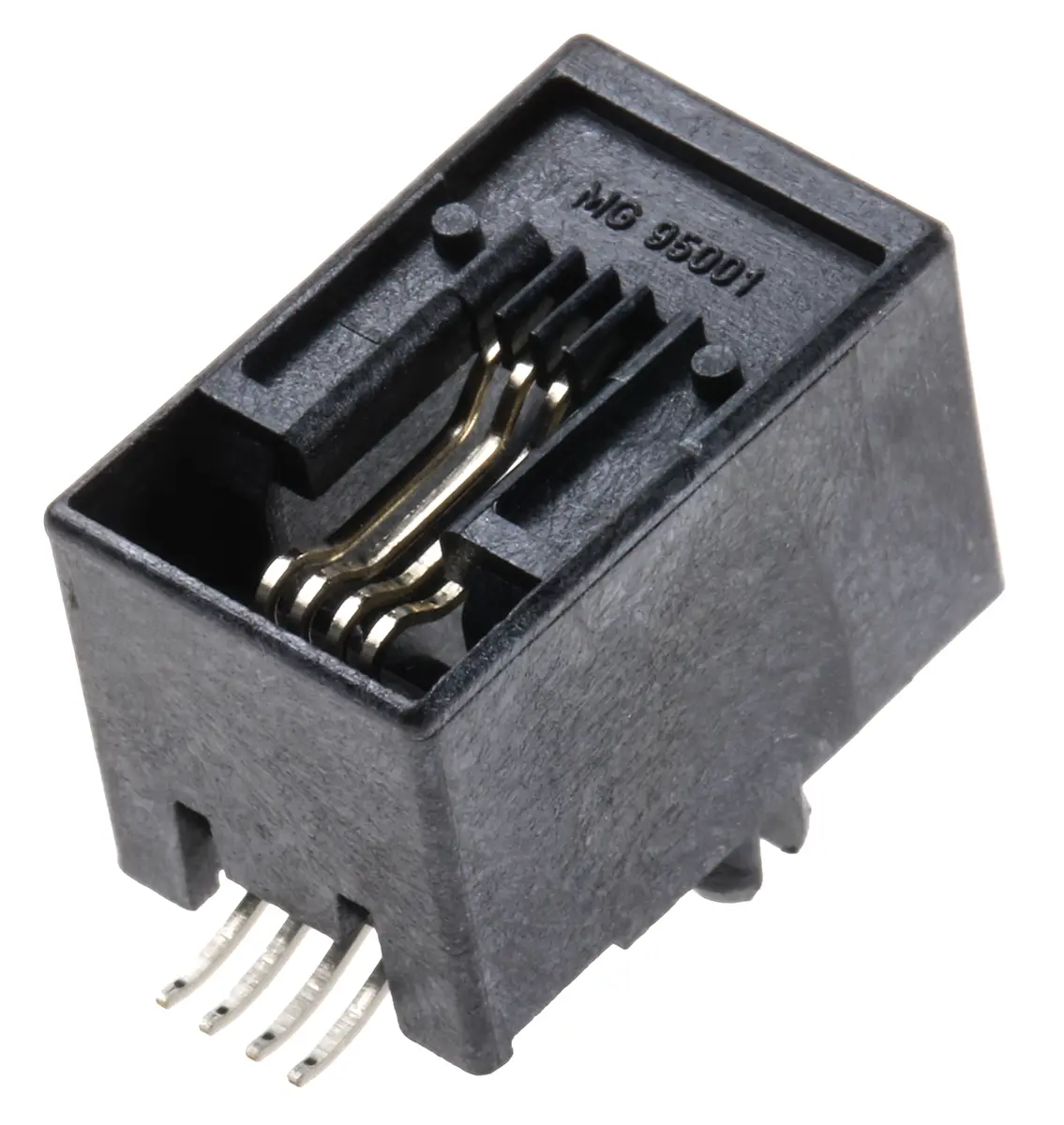 Molex 95501 Buchse Cat3 RJ11-Steckverbinder, 1-Port 4-polig Ungeschirmt SMD gewinkelt