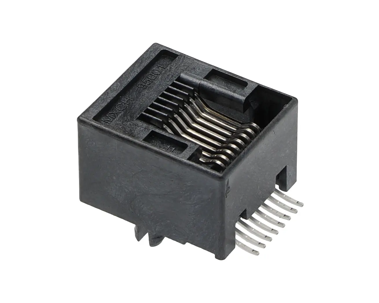 Produktfoto 1 von Molex 95501 Buchse Cat3 RJ45-Steckverbinder, 1-Port 8-polig Ungeschirmt SMD gewinkelt