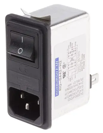 RS PRO 4A IEC Filterung Stecker mit 2-Pol Schalter 5 x 20 mm Sicherung, 250V ac, Einrastmontage Faston, 1