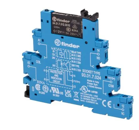 Produktfoto 1 von Finder 38 Interface Relais 12V dc, 1-poliger Umschalter DIN-Hutschiene 15.2mA