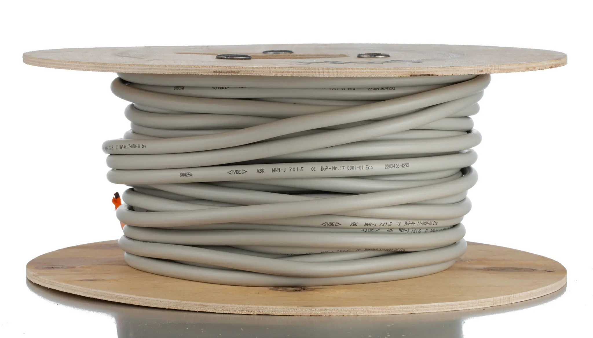 Produktfoto 1 von Lapp NYM-J Netzkabel, 7-adrig Grau, 50 m, Polyvinylchlorid 70 °C
