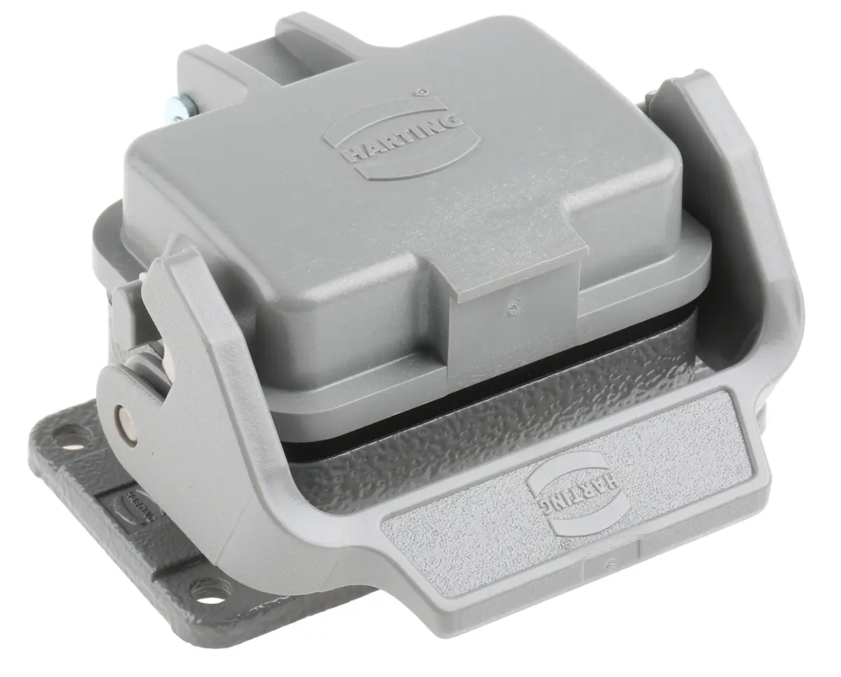 Produktfoto 1 von HARTING Han B Gehäuse für robusten Stromversorgungsstecker 1 Hebel 1 6B Steckverbindergehäuse, IP65