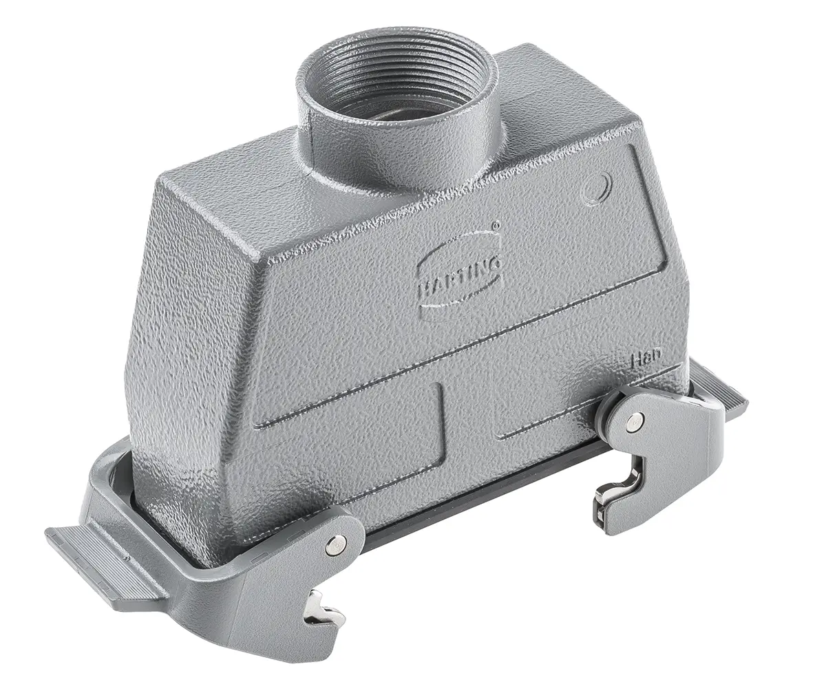 Produktfoto 1 von HARTING Han B Kappe für robusten Stromversorgungsstecker 2 Hebel 2, Kabel 24B Steckverbinderkappe, IP65