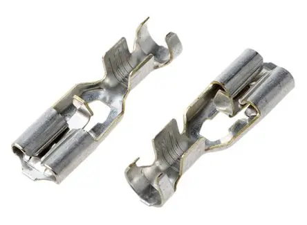 Produktfoto 1 von TE Connectivity Positive Lock .250 Mk II Flachsteckhülse, Schwarz, Unisoliert, 6.35 x 0.81 mm, Buchse, 15 AWG min, 10