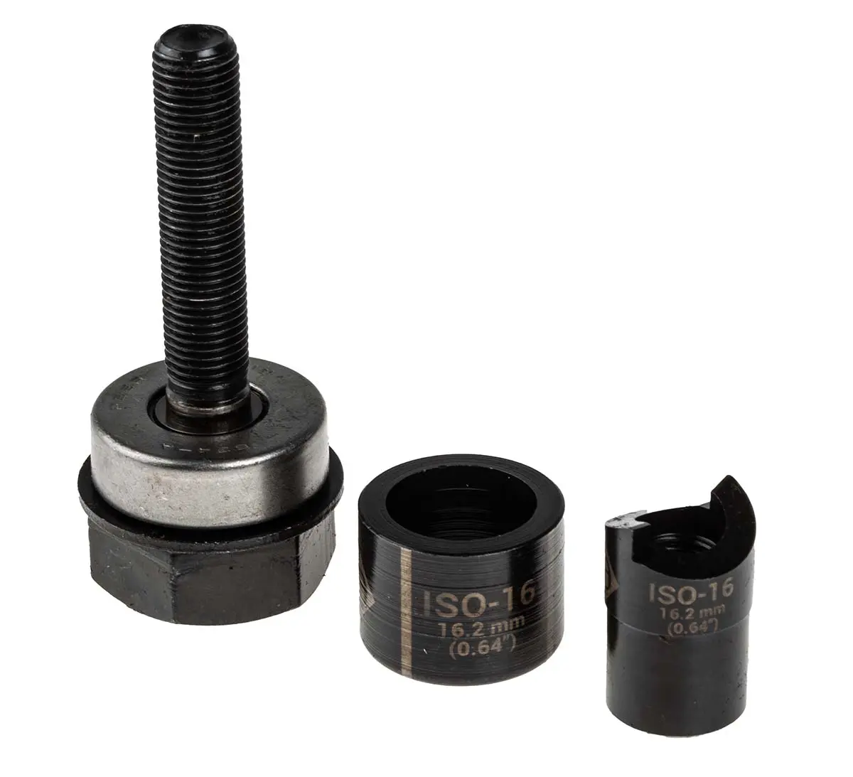 Produktfoto 1 von Greenlee Stempel- und Matrizensatz für Glasfaser, Stanzwerkzeug aus Weichstahl, Kunststoff, Aluminium, 16.2 mm Rund,