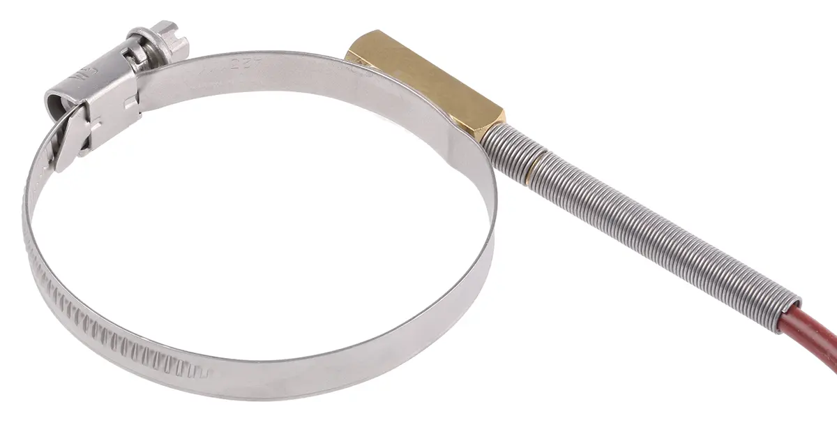 Produktfoto 1 von Electrotherm PT100 Streifensensor Widerstandsthermometer Ø 50 → 70mm, 0°C → +200°C, 2.5m Leitung