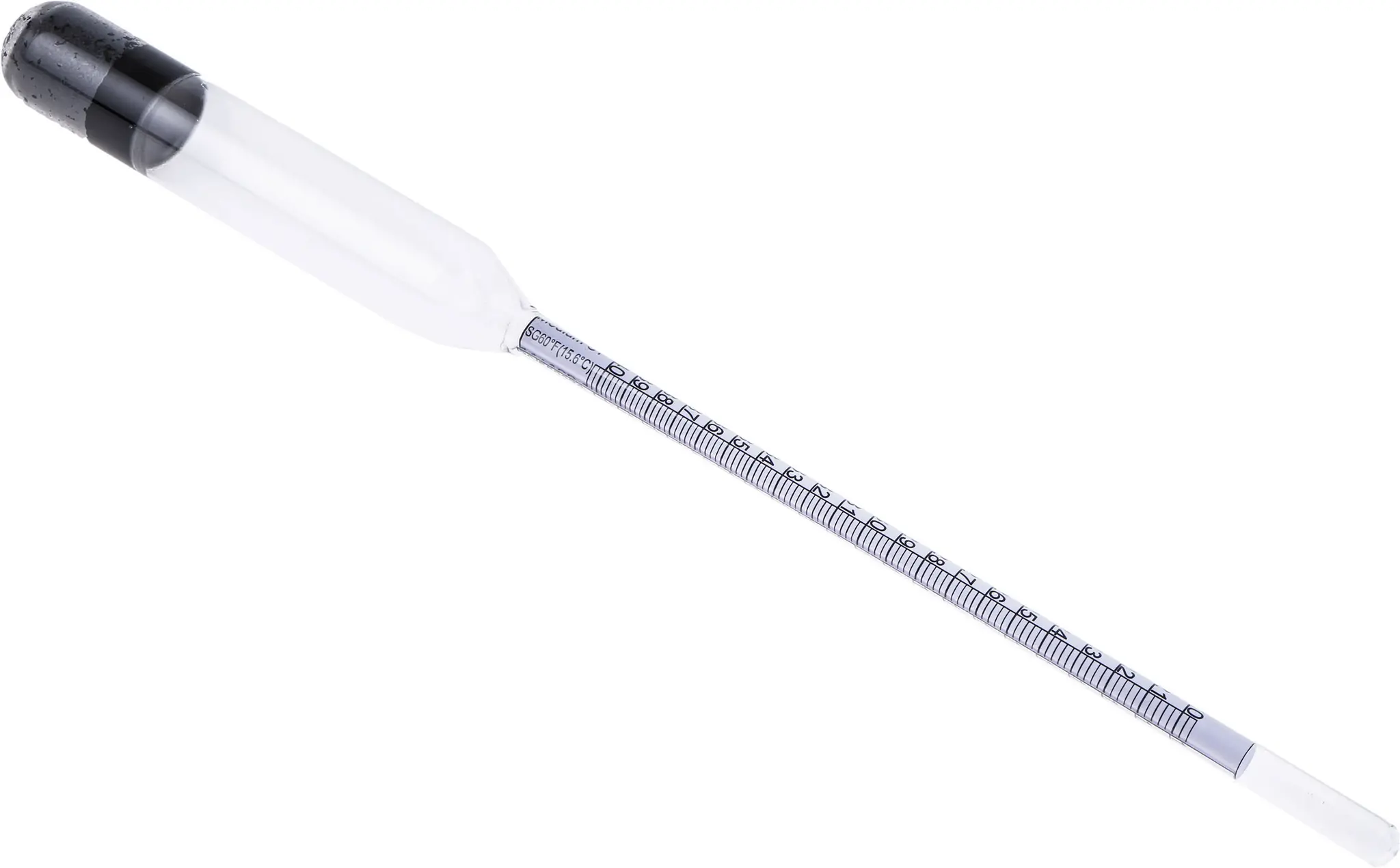 Produktfoto 1 von Brannan Hydrometer / 1.4 1.2 15.6 °C, 0.002 SG Skala, L. 290 mm