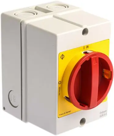 Produktfoto 1 von Kraus & Naimer KG Trennschalter 4-polig Oberfläche 25A 7.5 kW Rot, Gelb IP66, IP67 3-phasig