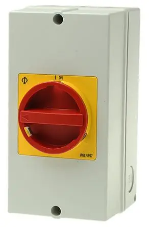 Produktfoto 1 von Kraus & Naimer KG Trennschalter 4-polig Oberfläche 63A 22 kW Gelb, Rot IP66, IP67 3-phasig