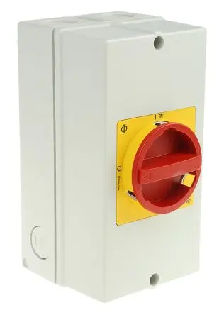 Produktfoto 1 von Kraus & Naimer KG Trennschalter 3-polig Oberfläche 63A 22 kW Gelb, Rot IP66, IP67 3-phasig