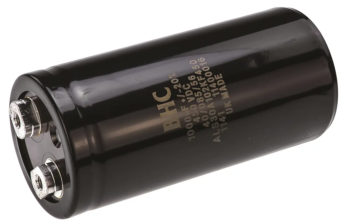 Produktfoto 1 von KEMET ALS30, Schraub Aluminium-Elektrolyt Kondensator 1000μF ±20% / 450V dc, Ø 51mm x 105mm x 105mm, +85°C