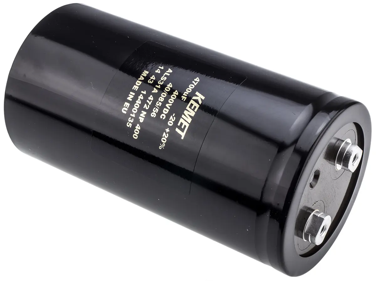 Produktfoto 1 von KEMET ALS31, Schraub Aluminium-Elektrolyt Kondensator 4700μF ±20% / 400V dc, Ø 77mm x 146mm x 146mm, +85°C
