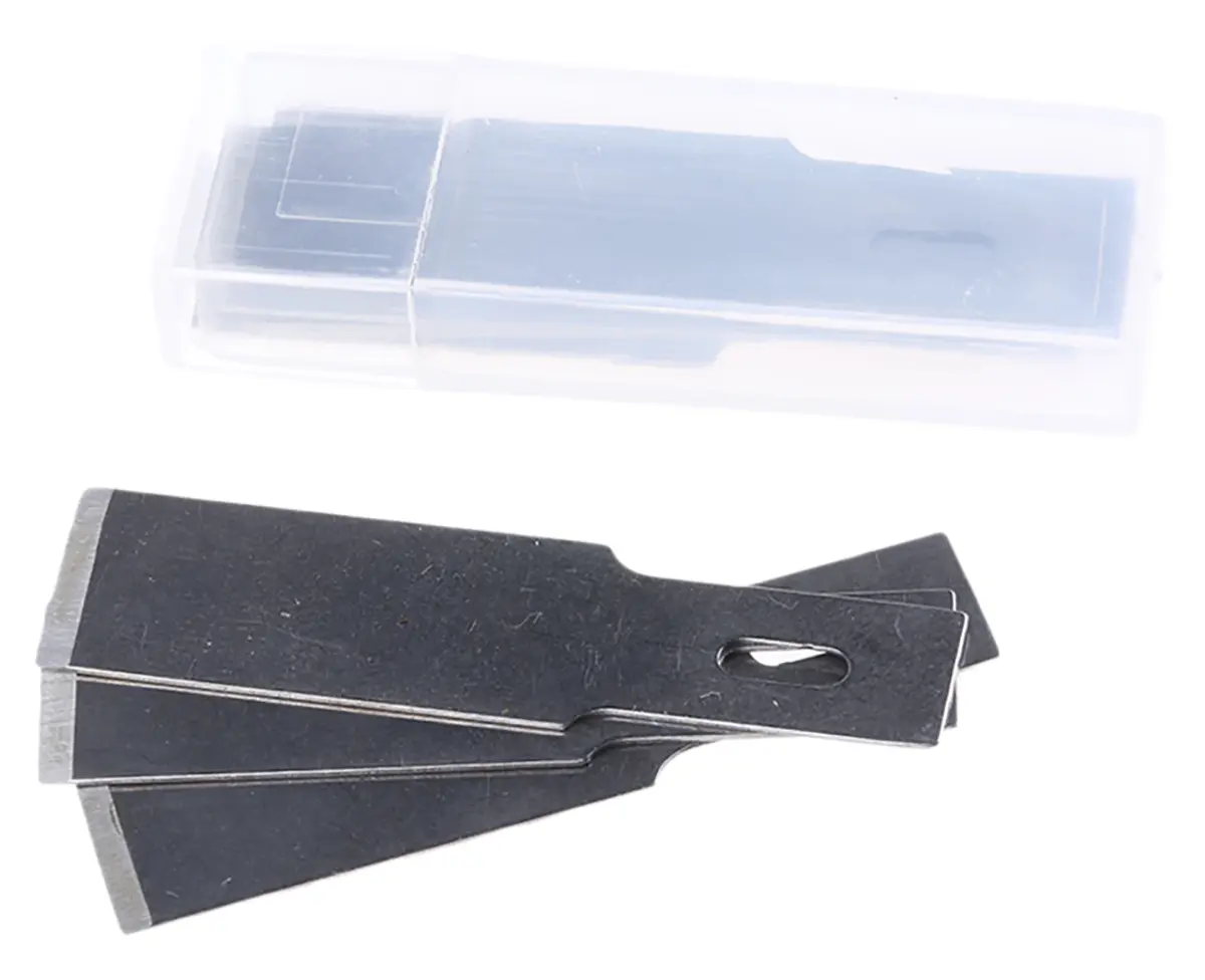 Produktfoto 1 von RS PRO Teppichmesser-Klinge 46 mm Flach Stahl 100-teilig