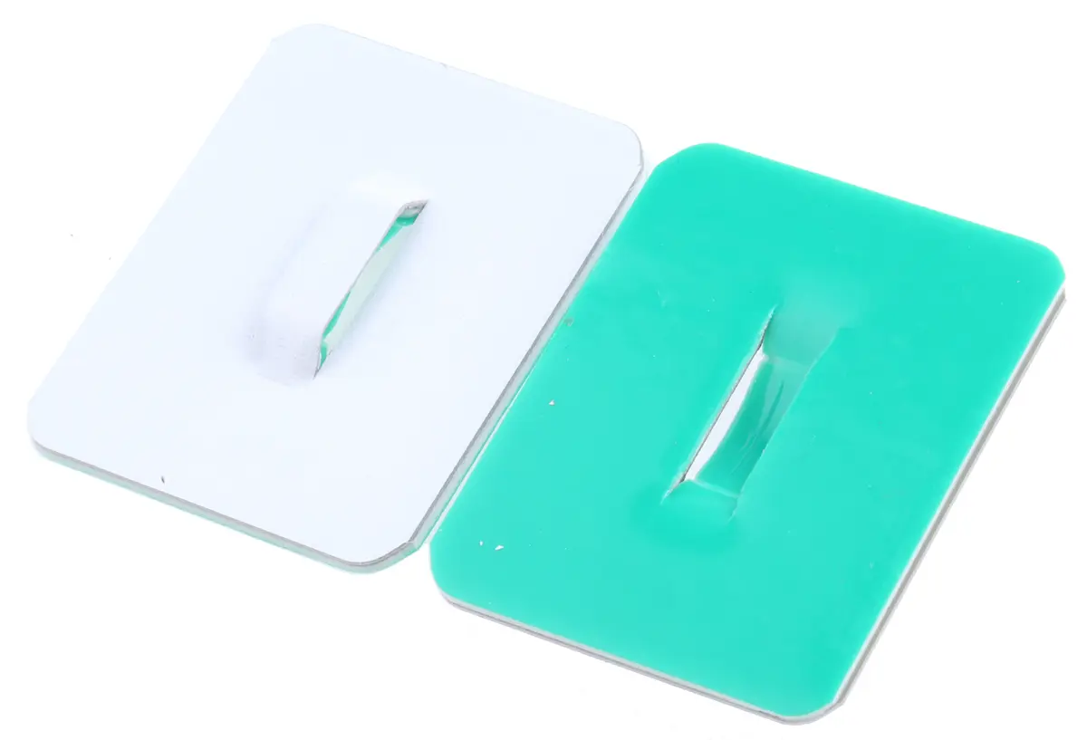 Produktfoto 1 von HellermannTyton SAC Befestigungssockel, Stahl Weiß 43 mm x 12 mm Kabelbinder x 31 mm