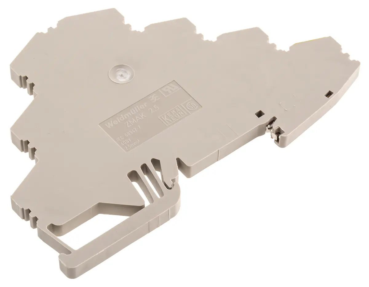 Produktfoto 1 von Weidmüller ZMAK Anschlussklemmenblock DIN-Schiene 4 Dunkelbeige, 2.5 mm², 300 V Spannklemme