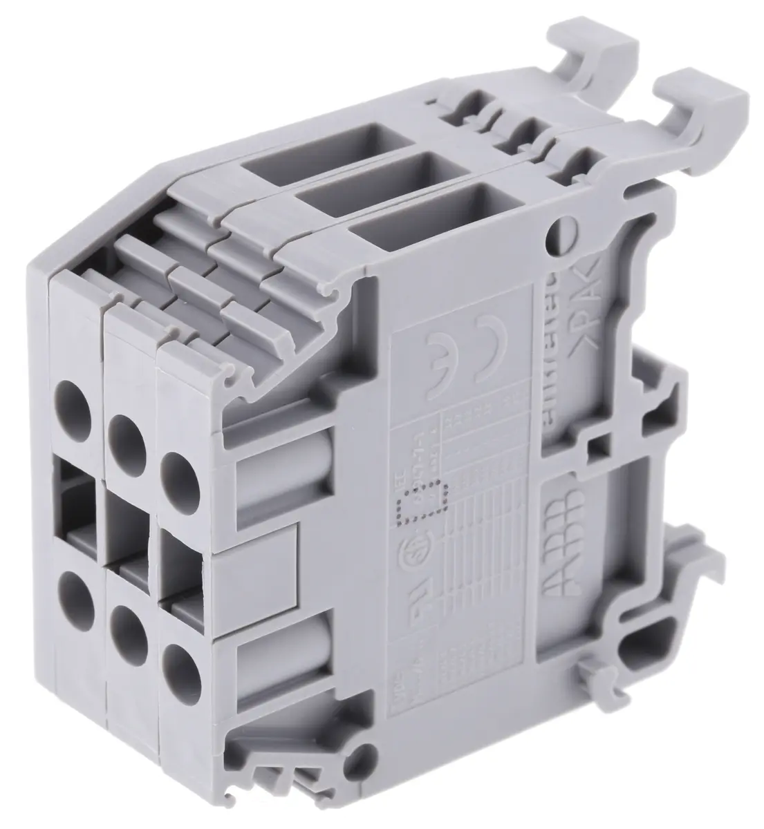 Produktfoto 1 von Entrelec Verteilerblock 3-polig / 800 V 32A Grau