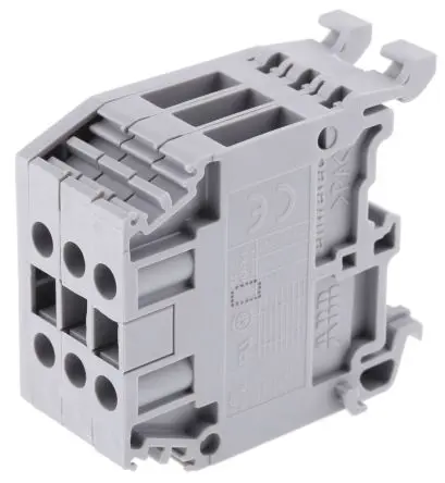 Produktfoto 1 von Entrelec Verteilerblock 3-polig / 800V 32A Grau