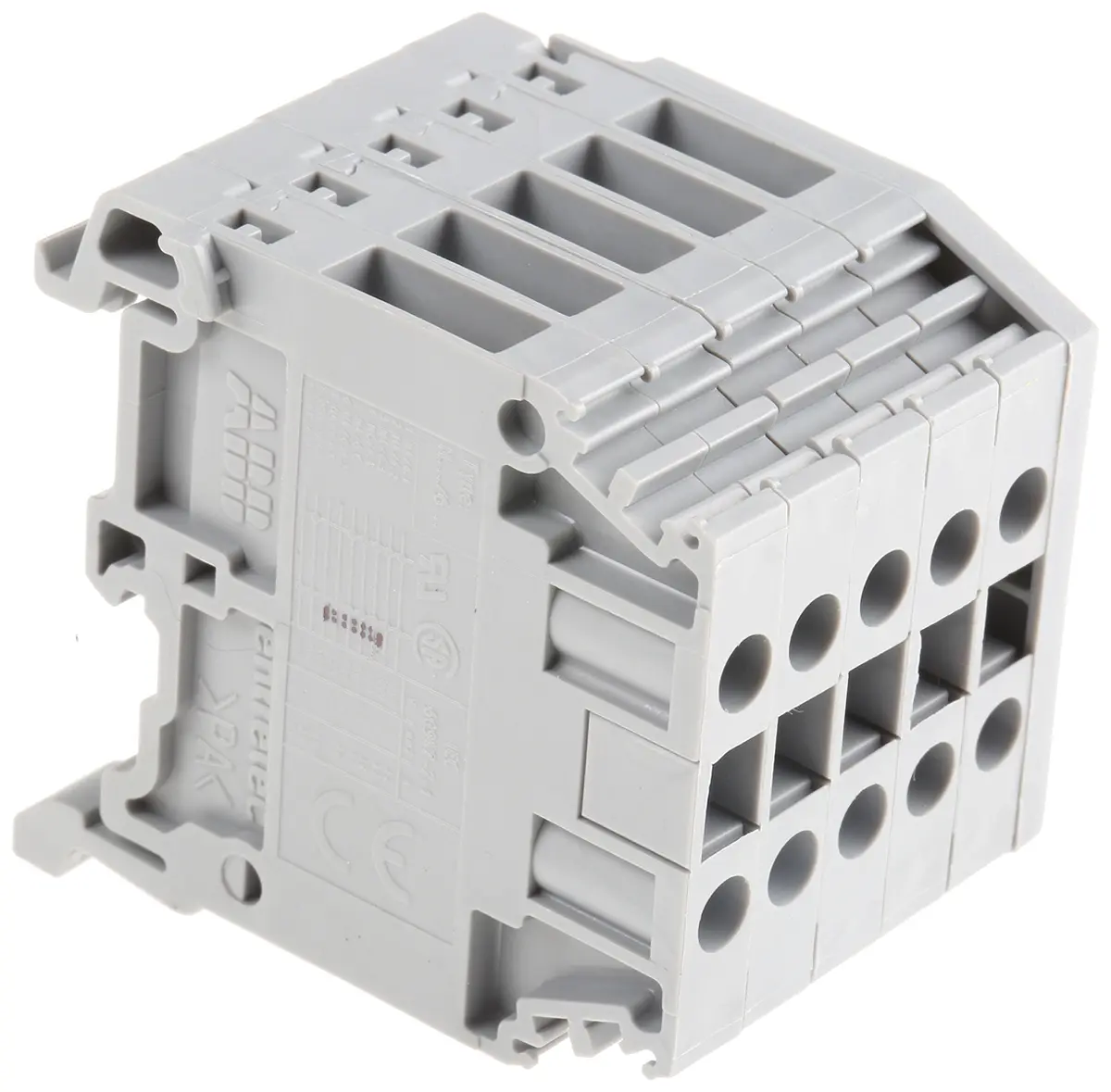 Produktfoto 1 von Entrelec Verteilerblock 5-polig / 800 V 32A Grau