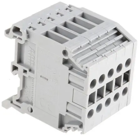Produktfoto 1 von Entrelec Verteilerblock 5-polig / 800V 32A Grau