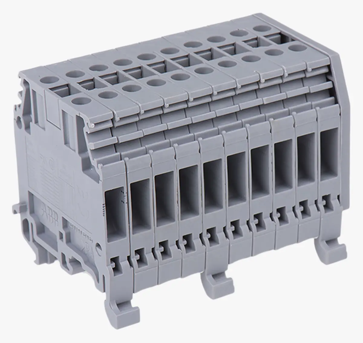 Produktfoto 1 von Entrelec Verteilerblock 10-polig / 800 V 32A Grau