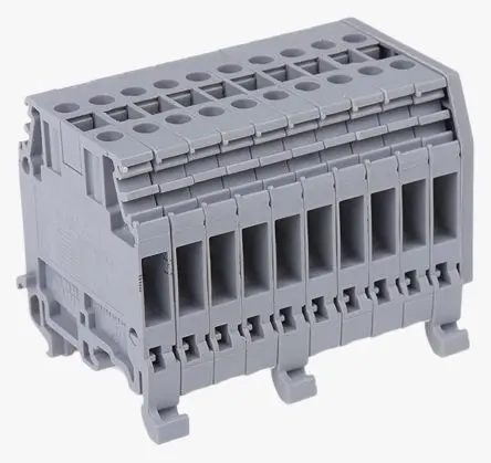 Produktfoto 1 von Entrelec Verteilerblock 10-polig / 800V 32A Grau