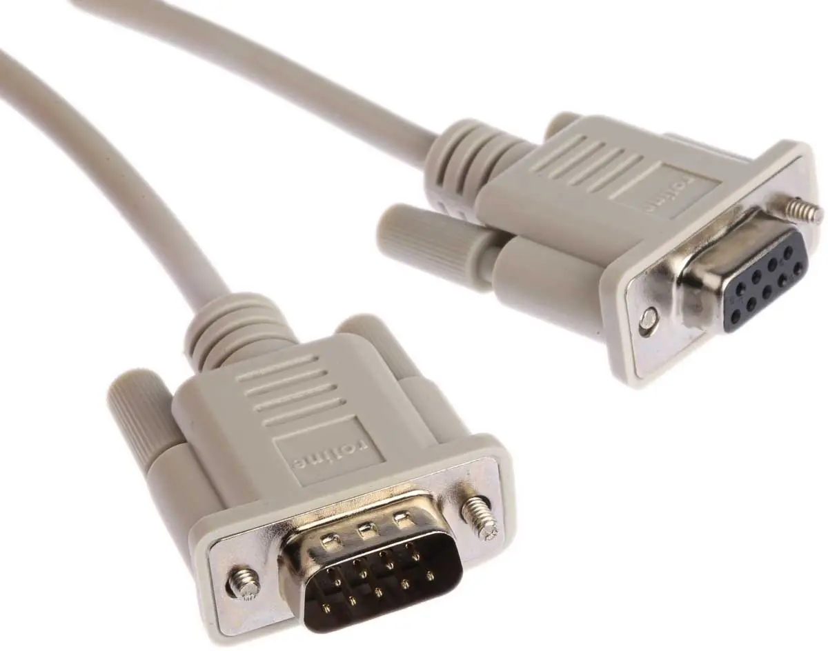 Produktfoto 1 von Roline Serielles Kabel / DB9 Stecker / DB9 Buchse, 10 m Polyvinylchlorid, Grau, RS232