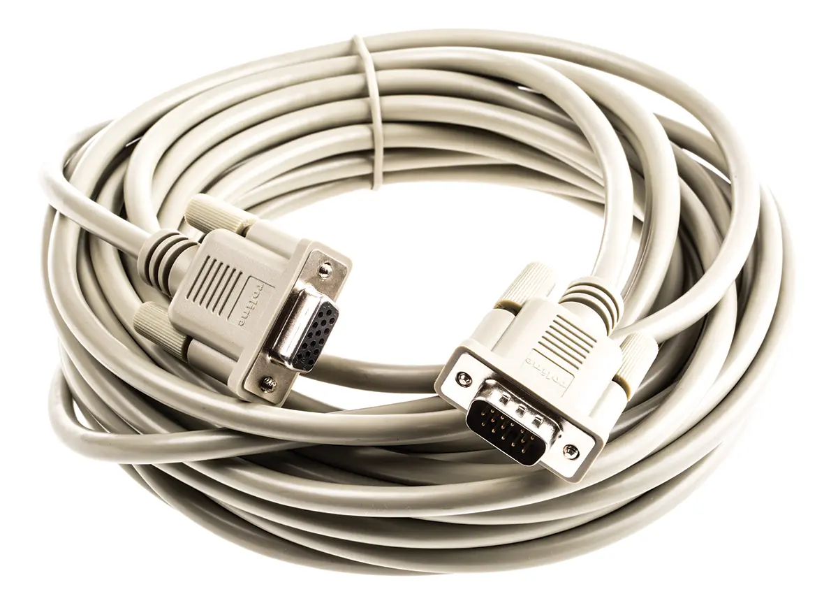 Produktfoto 1 von Roline 11 VGA-Kabel A VGA / Buchse B VGA / Stecker, 10 m Polyvinylchlorid Grau