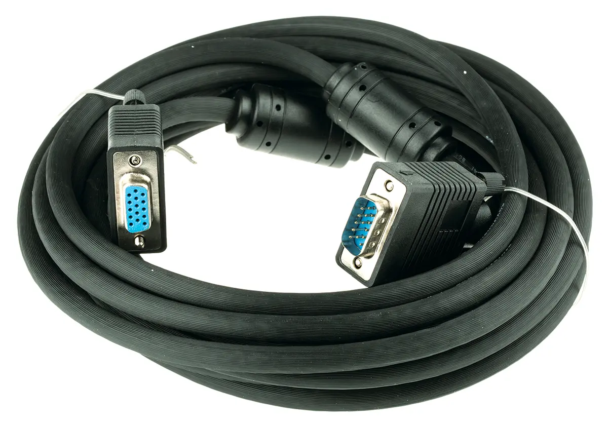 Produktfoto 1 von Roline 11 VGA-Kabel A VGA / Stecker B VGA / Buchse, 6 m Polyvinylchlorid Schwarz