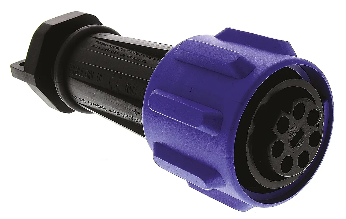 Produktfoto 1 von Bulgin PXA911 50 Standard Rundsteckverbinder Buchse 7-polig Buchse 32A Kabel IP68