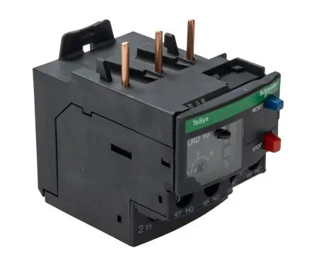 Produktfoto 1 von Schneider Electric TeSyS LR Überlastrelais, / 4A, 6 A 2.2 kW 1 Schließer/1 Öffner / 6A 3P, 123 mm x 45mm