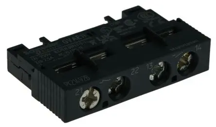 Schneider Electric GVAE Hilfskontakt 2-polig Frontmontage, 1 Schließer/1 Öffner mit Schraubanschlussklemme Anschluss 2.5