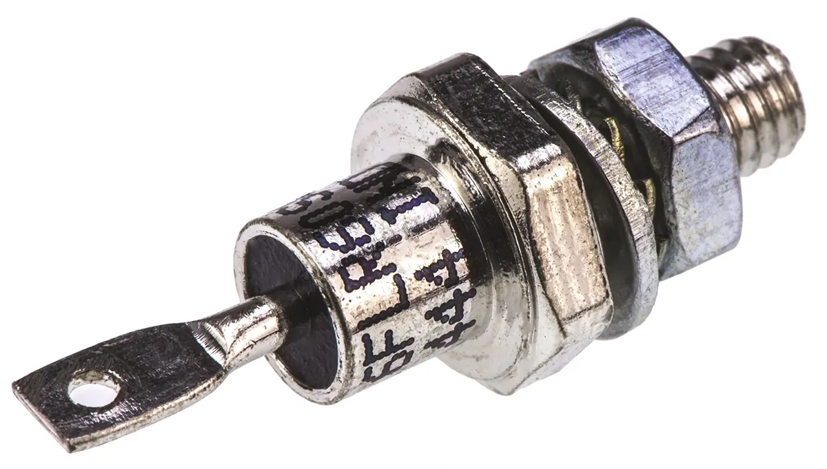 Produktfoto 1 von Vishay VS-16 Schraubanschlussklemme Diode Schnelle Erholung Anoden-Bolzen, 600 V / 16 A, 2-Pin DO-203AA