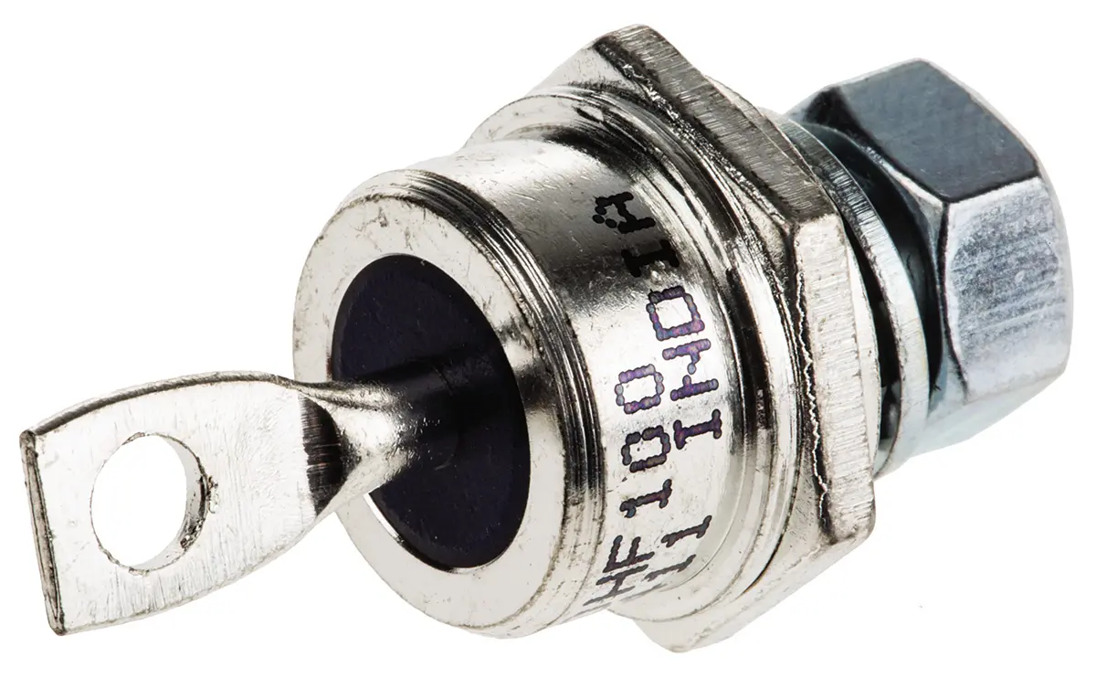 Produktfoto 1 von Vishay VS-40HF Schraubanschlussklemme Diode Wechselnd Kathoden-Bolzen, 1 kV / 40 A, 2-Pin DO-203AB