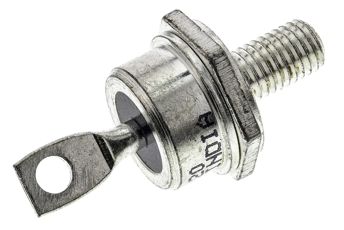 Produktfoto 1 von Vishay VS-40HF Schraubanschlussklemme Diode Wechselnd Anoden-Bolzen, 200 V / 40 A, 2-Pin DO-203AB