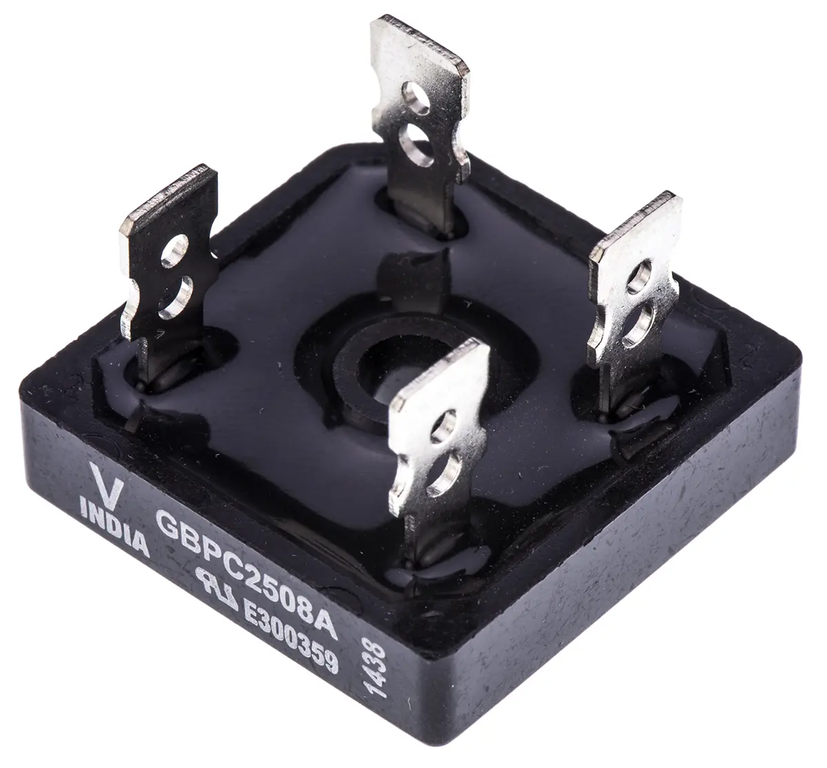 Produktfoto 1 von Vishay Brückengleichrichter 800 V 420 A Schraubanschlussklemme 1.1 V GBPC Einfach 4-Pin 5 μA