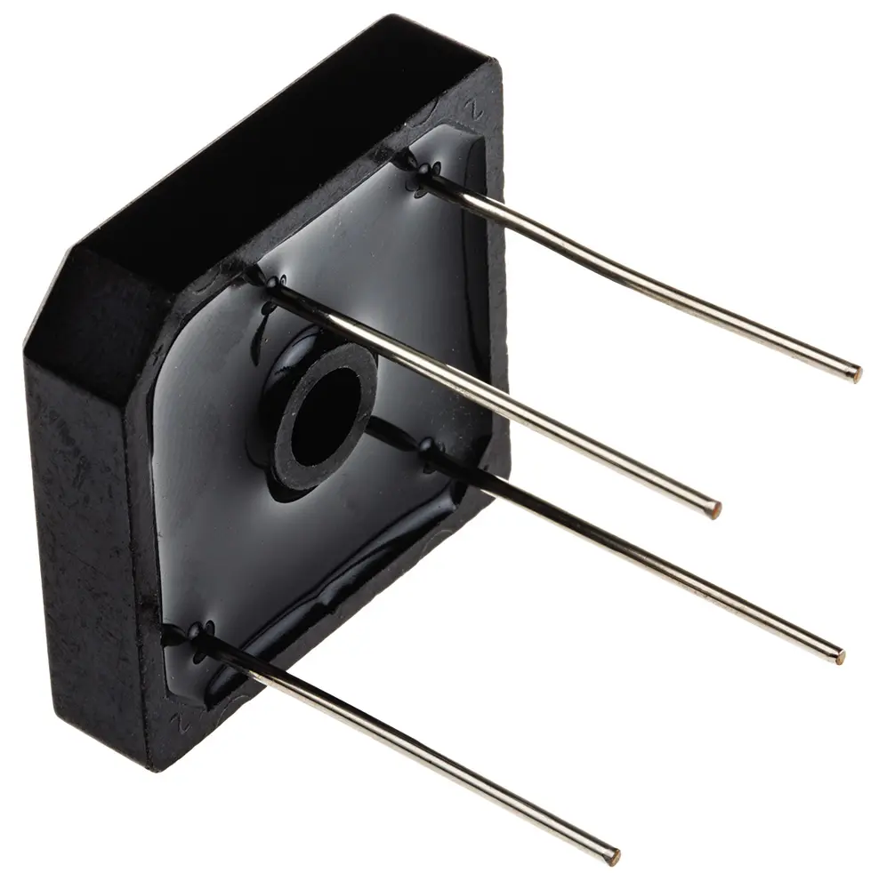 Produktfoto 1 von Vishay Brückengleichrichter, 1-phasig 35A 600V THT 1.1V GBPC-W 4-Pin 5μA