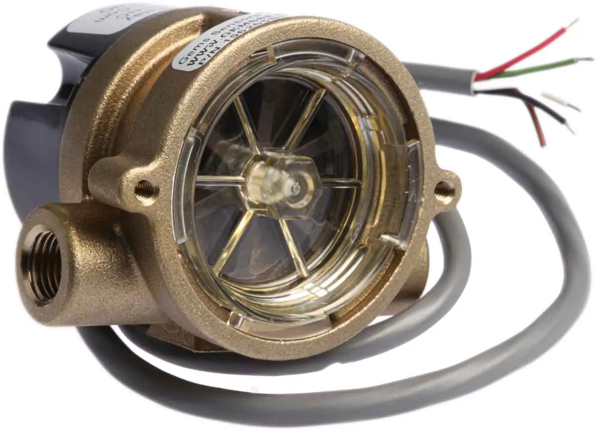 Gems Sensors RFS Flüssigkeit Durchflusssensor 24 VDC 2 l/min. → 20 l/min. Typ RotorFlow-Elektronik