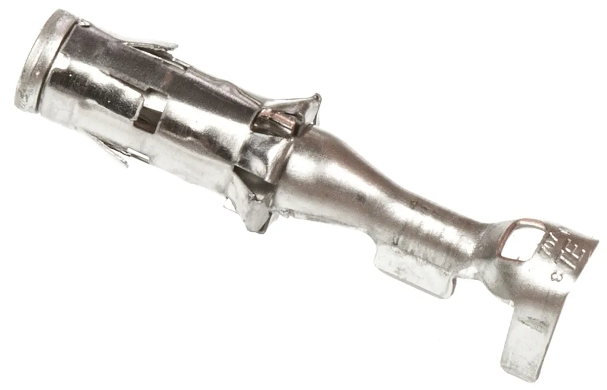 Produktfoto 1 von TE Connectivity AMP-LATCH Crimp-Anschlussklemme für DIN-Rundsteckverbindergehäuse, Buchse Crimpbefestigung 17 AWG, Zinn