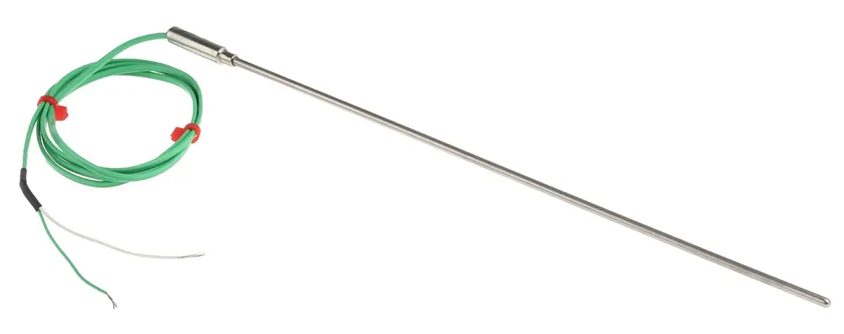 Produktfoto 1 von RS PRO Edelstahl Mineralisoliertes Thermoelement Typ K, Ø 3mm x 250mm → +1100°C
