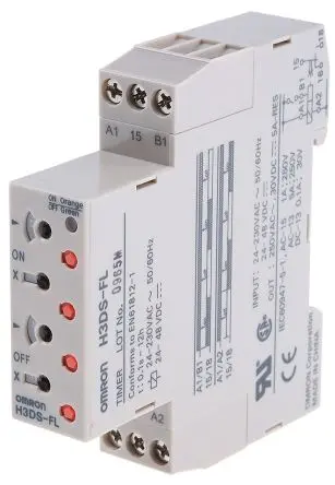 Produktfoto 1 von Omron H3DS Zeitrelais, DIN-Hutschiene 48 V dc 230V ac, 0.1 s to 12 h, 1 Kont. Multifunktion