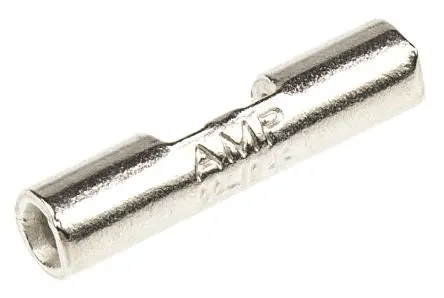 Produktfoto 1 von TE Connectivity STRATO-THERM Spleißverbinder, Löt-Stoßverbinder Unisoliert, Ø 3.58 mm Nickel, Ges.L 15.01mm, 16 AWG max.