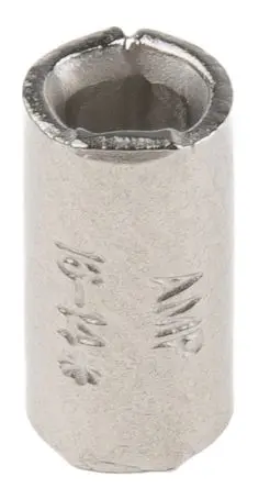 Produktfoto 1 von TE Connectivity STRATO-THERM Spleißverbinder, Parallel Unisoliert, Ø 3.28 mm Nickel, Ges.L 7.65mm, 14 AWG max.